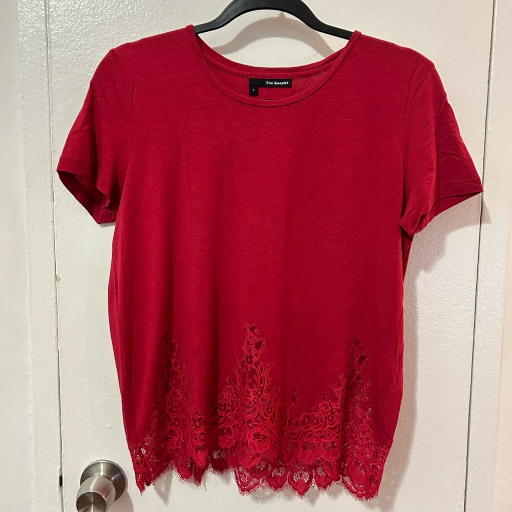 KOOPLES | Red lace T-shirt